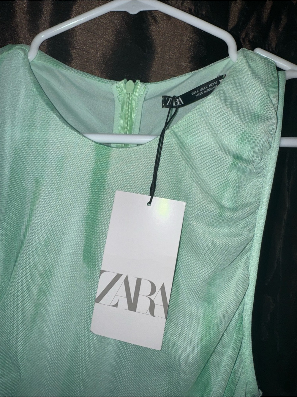 NWT ZARA Mint Green Sleeveless Dress